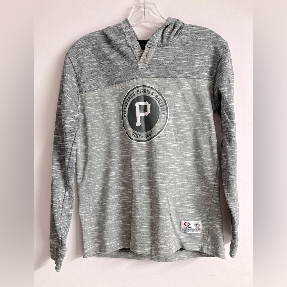 Pittsburgh Pirates Youth Pullover Hoodie, Large, Gray, by MLB